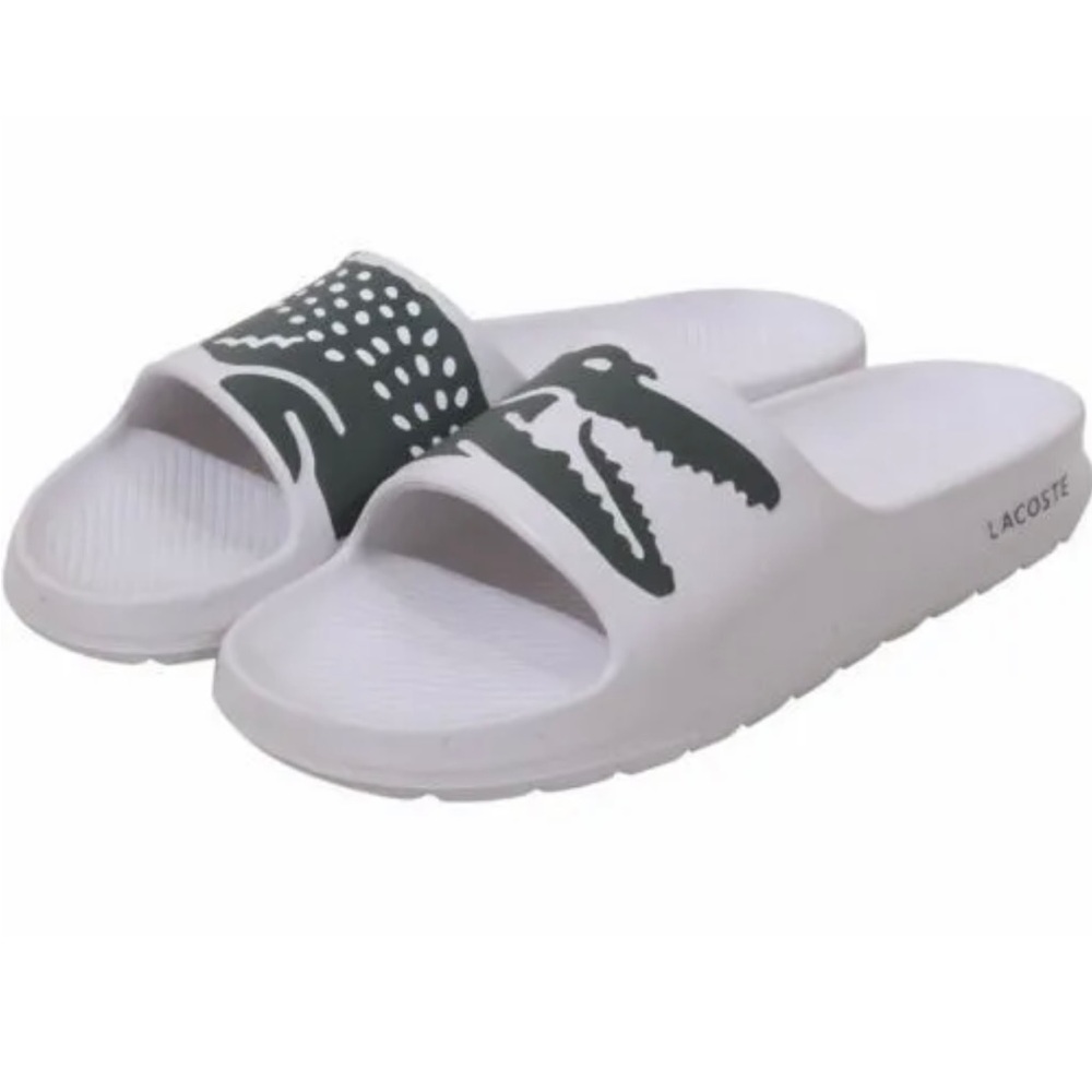 Men's Lacoste Croco 2.0 0721 Slide Very Nice!!

Color: White/Dark Green